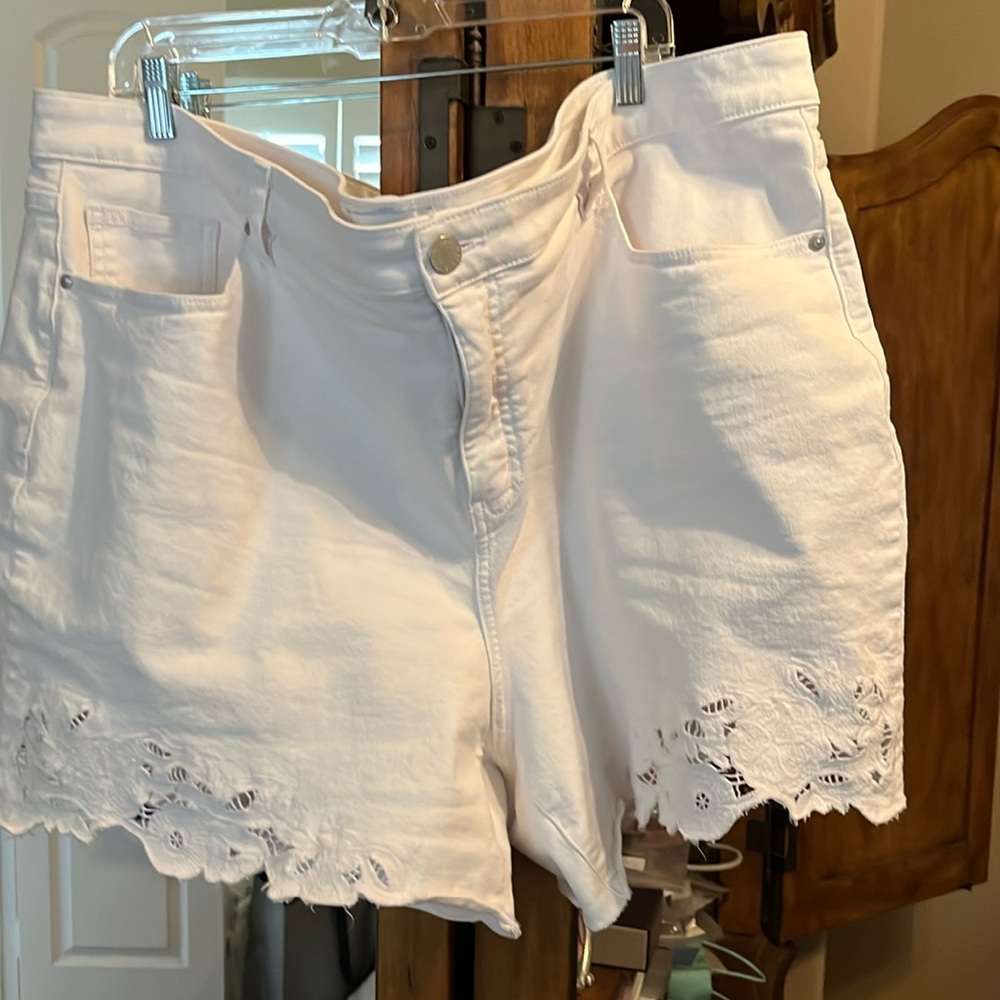 Lane Bryant white shorts